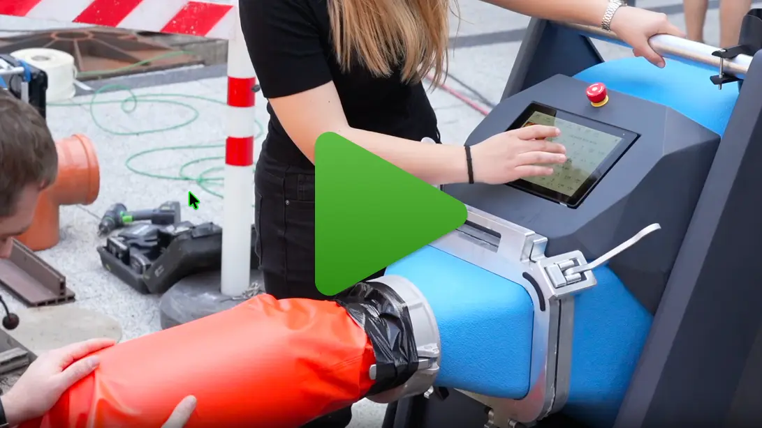 Sewerbot AI-driven sewer rehabilitation system in action