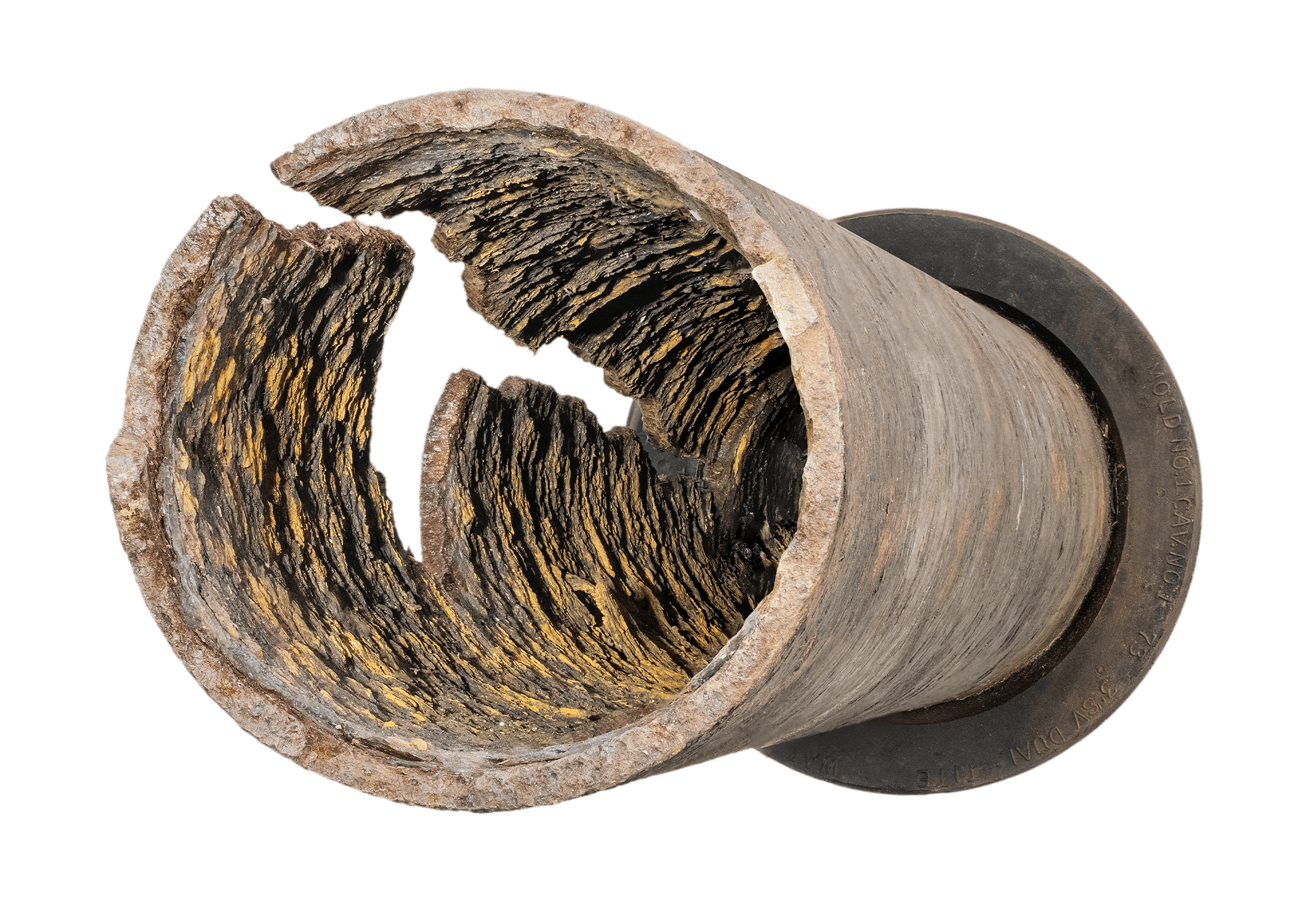 Damaged pipe before Versa Patch installation