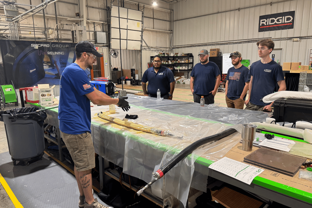 APS coordinator demonstrating how to use Versa-Patch for point repair.
