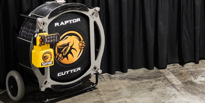 Raptor Cutter with different cable reels showing multi-application versatility