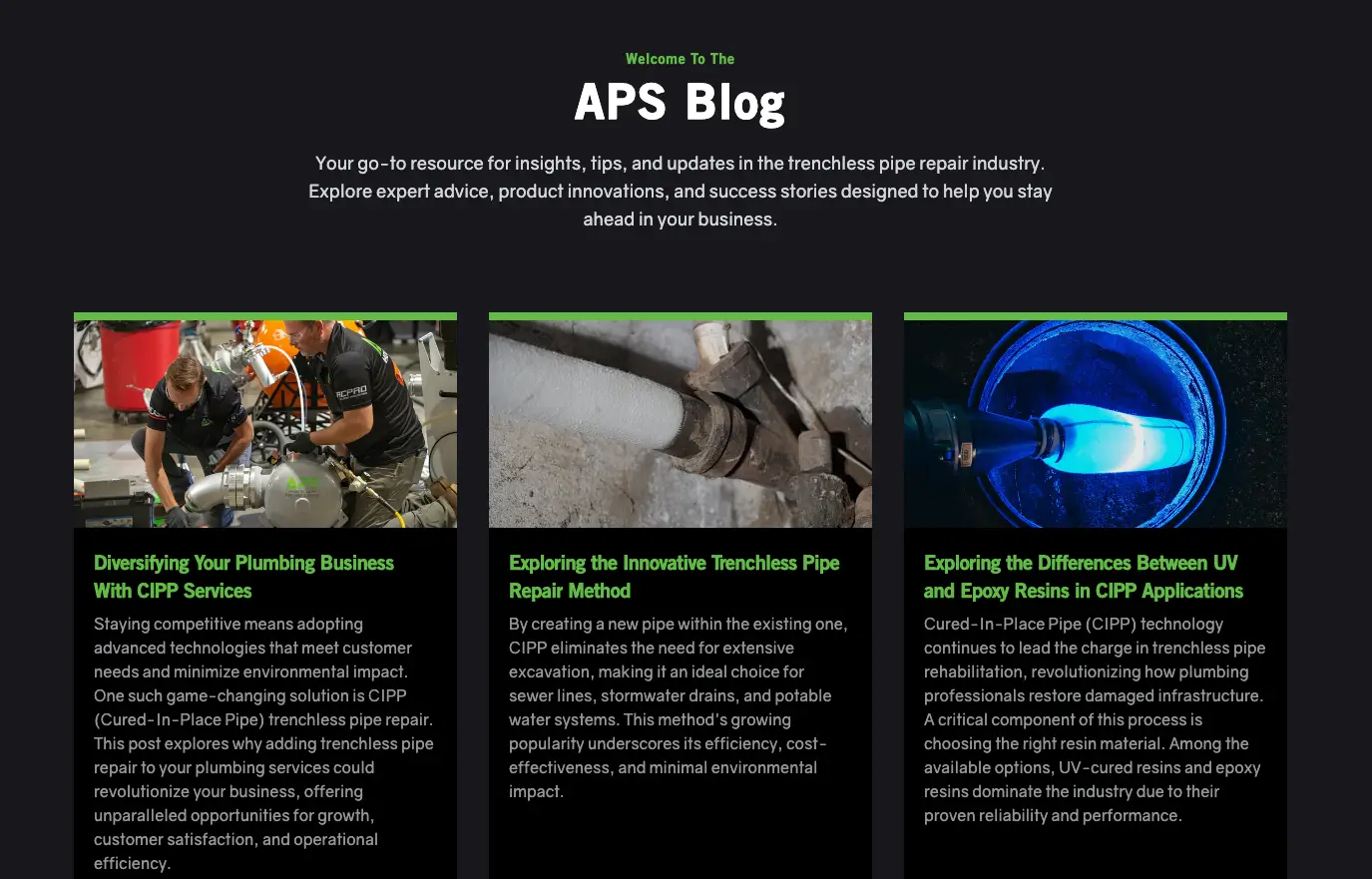 aps blog resources page