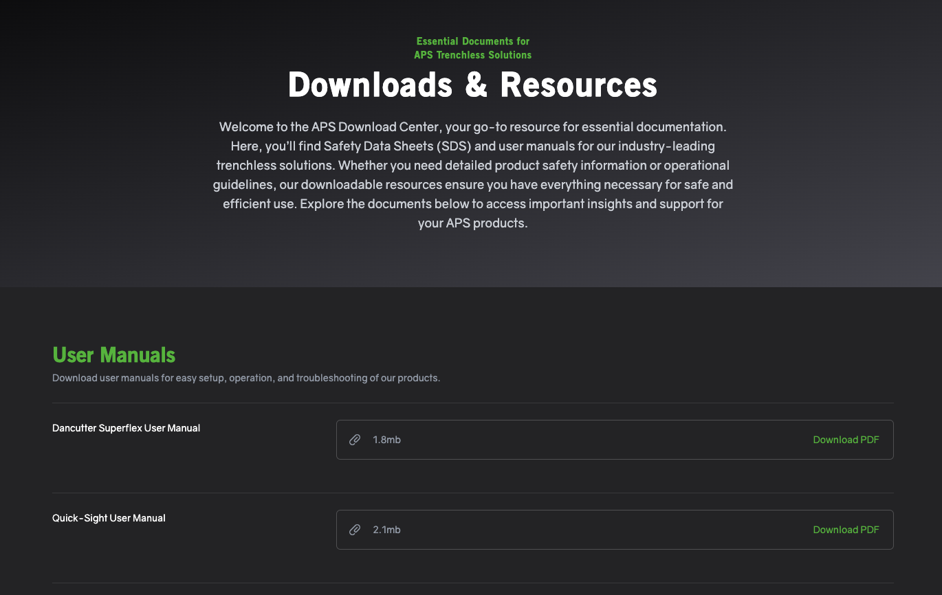 aps blog downloads page