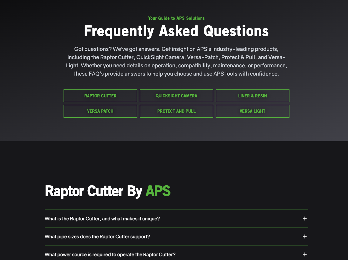 aps resources faq page