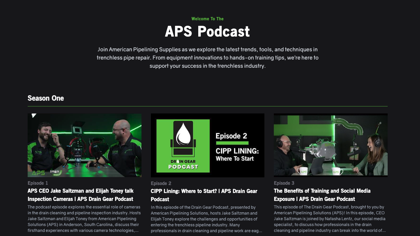 aps podcast resources page